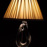 Daum France Crystal Glass table lamp 1965