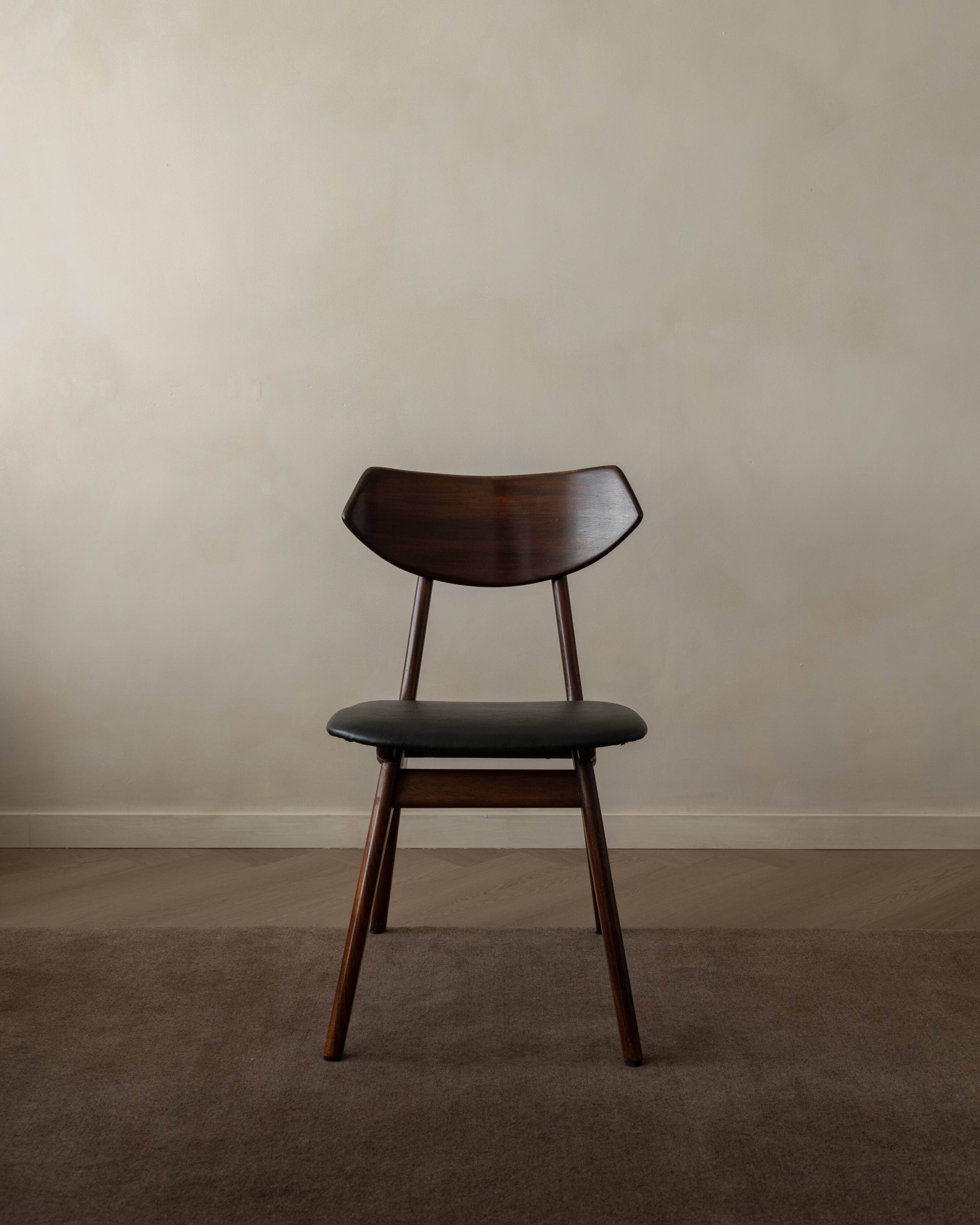 Vintage Dining Chairs by Louis van Teeffelen for AWA Set of 6 Dutch MCM