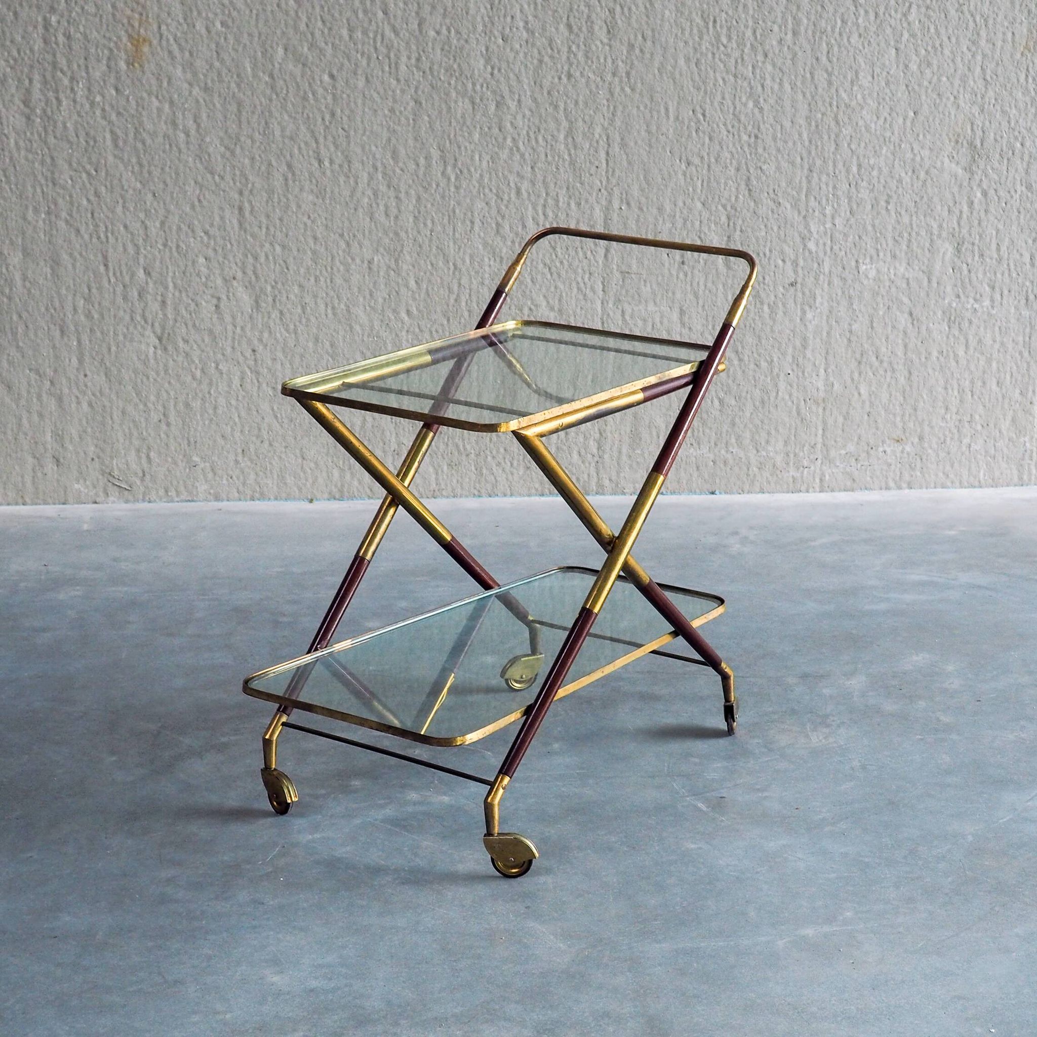 1950s Italian Bar Trolley, Attributed to Cesare Lacca