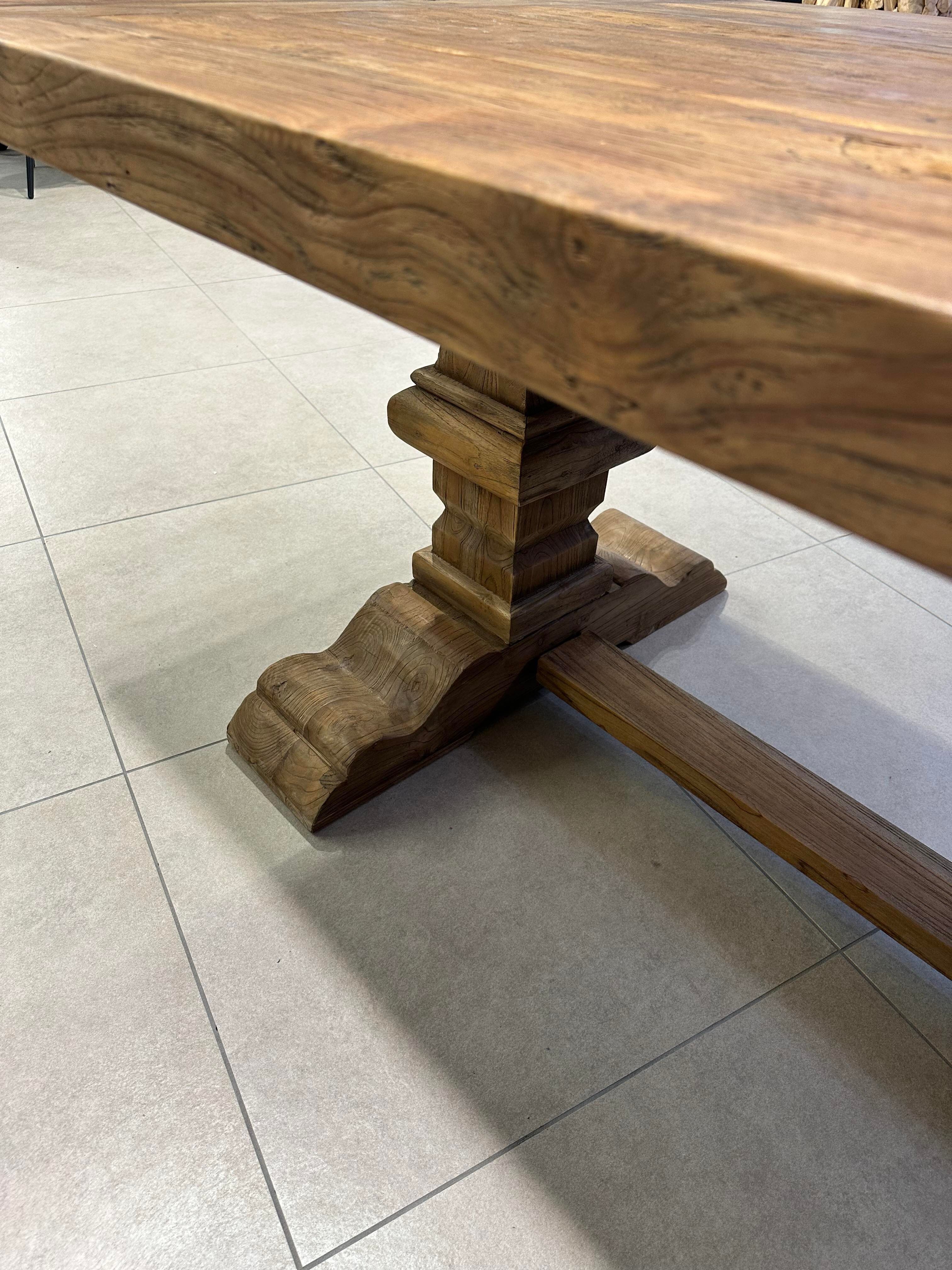 Monastery table in solid oak 350 cm