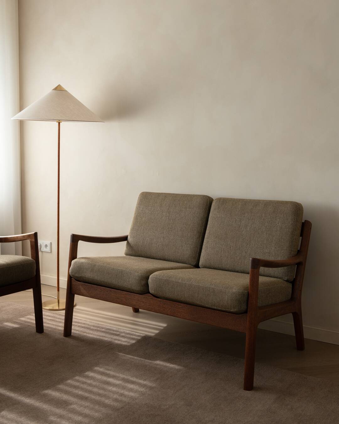 Vintage Senator Two-Seater Sofa by Ole Wanscher for Cado Danish Teak 1960s