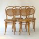 Set of 4 cannes chairs Thonet No.15 around 1895 finish "medium oak"