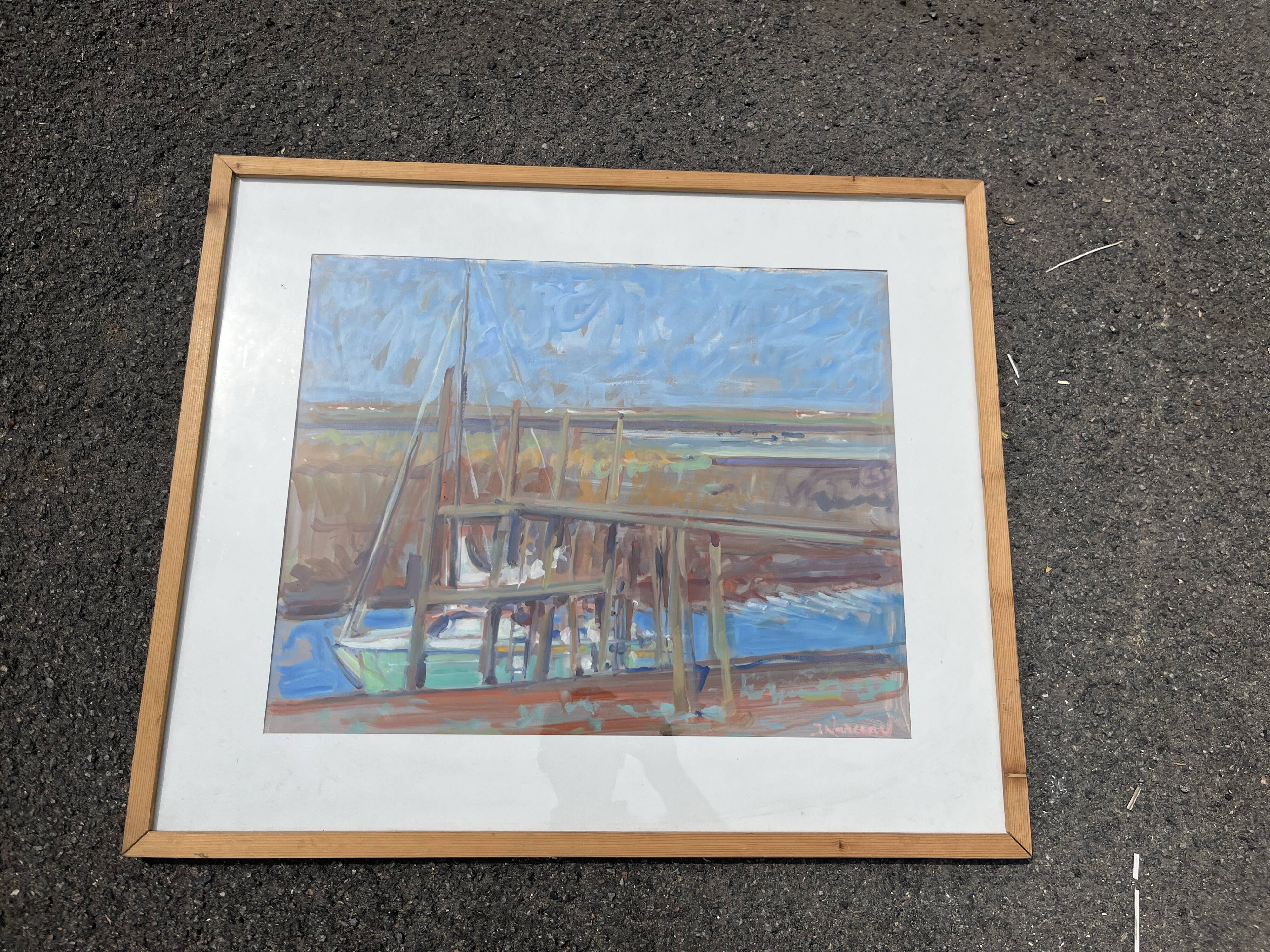 Tableau Peinture Impressionniste Port de Pêche