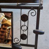 Wrought iron mirror coat rack