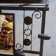 Porte manteaux miroir en fer forge