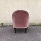 Pink velvet convertible armchair