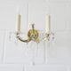 Wall lamps set made of crystal glass