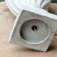 Baluster lamp base in Paris porcelain