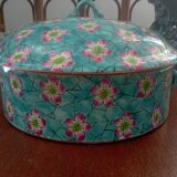Old glazed ceramic covered pot