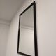 Vintage 1970s Wall Mirror with Black Wooden Frame