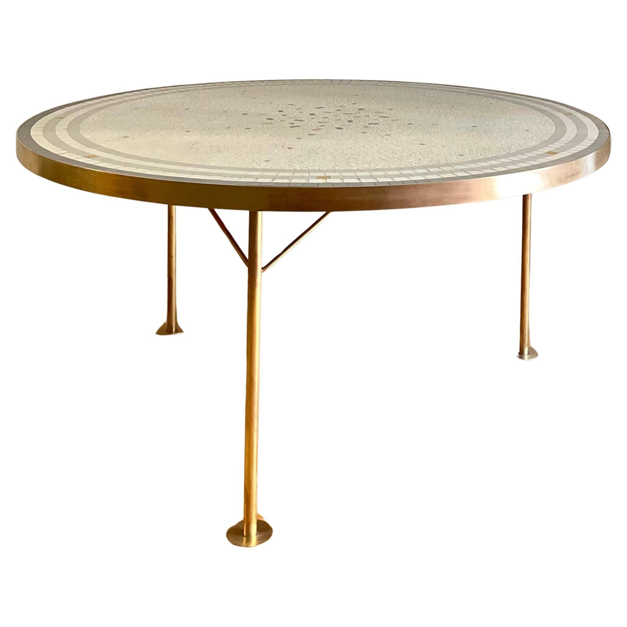 Berthold Müller Mosaic and Brass Table
