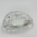 Triangular glass ashtray