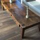 Large solid wood coffee table - old refectory table