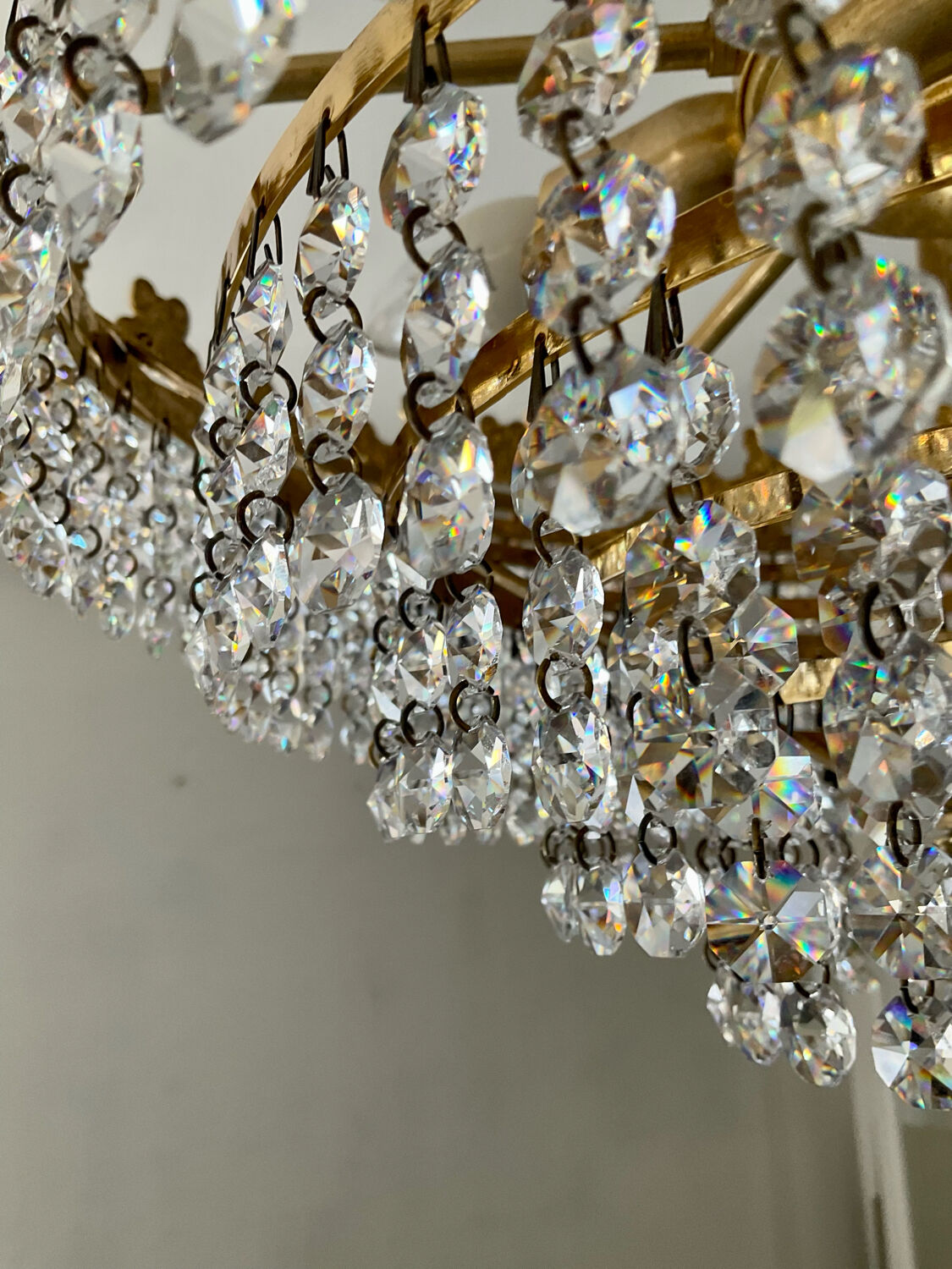Waterfall chandelier with crystal tassels