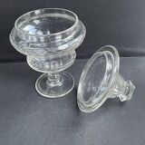 Drageoir with lid - Cut blown glass – 19th century