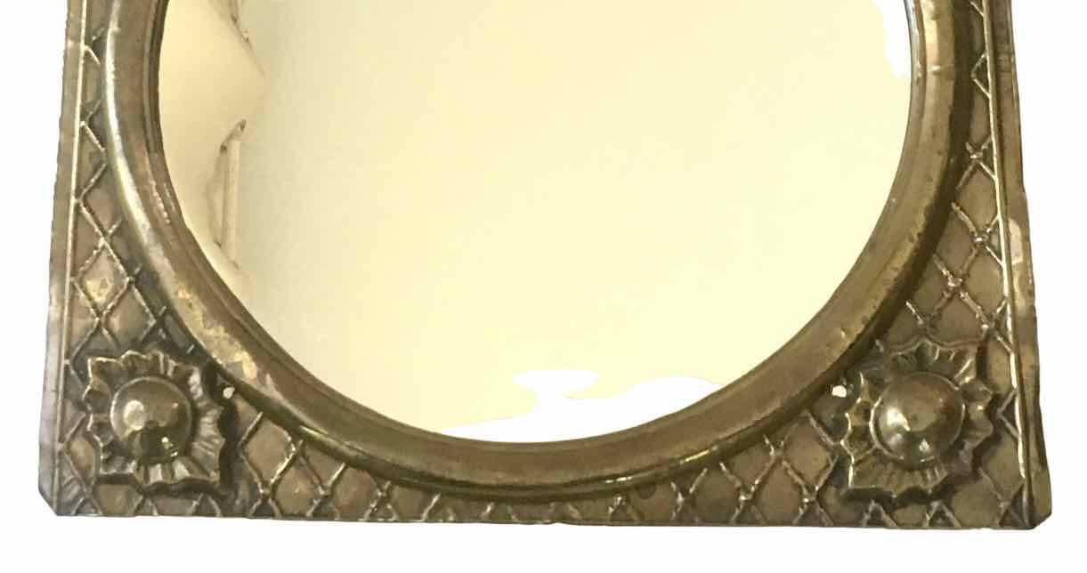 Vintage brass frame mirror
