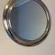 Miroir rond en métal , Italie années 1970