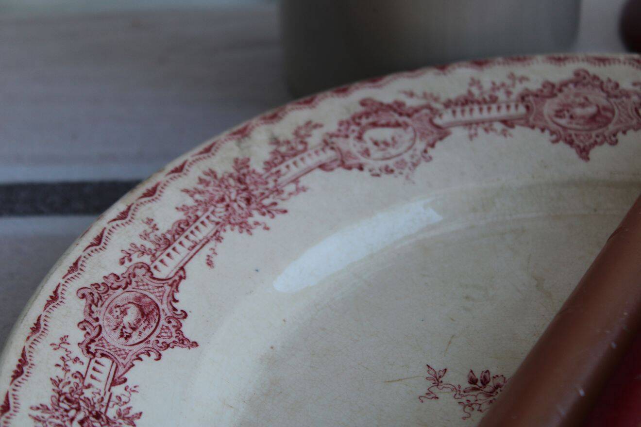 Old ironstone serving dish