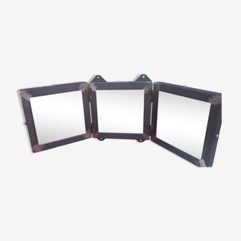 Miroir triptyque métal