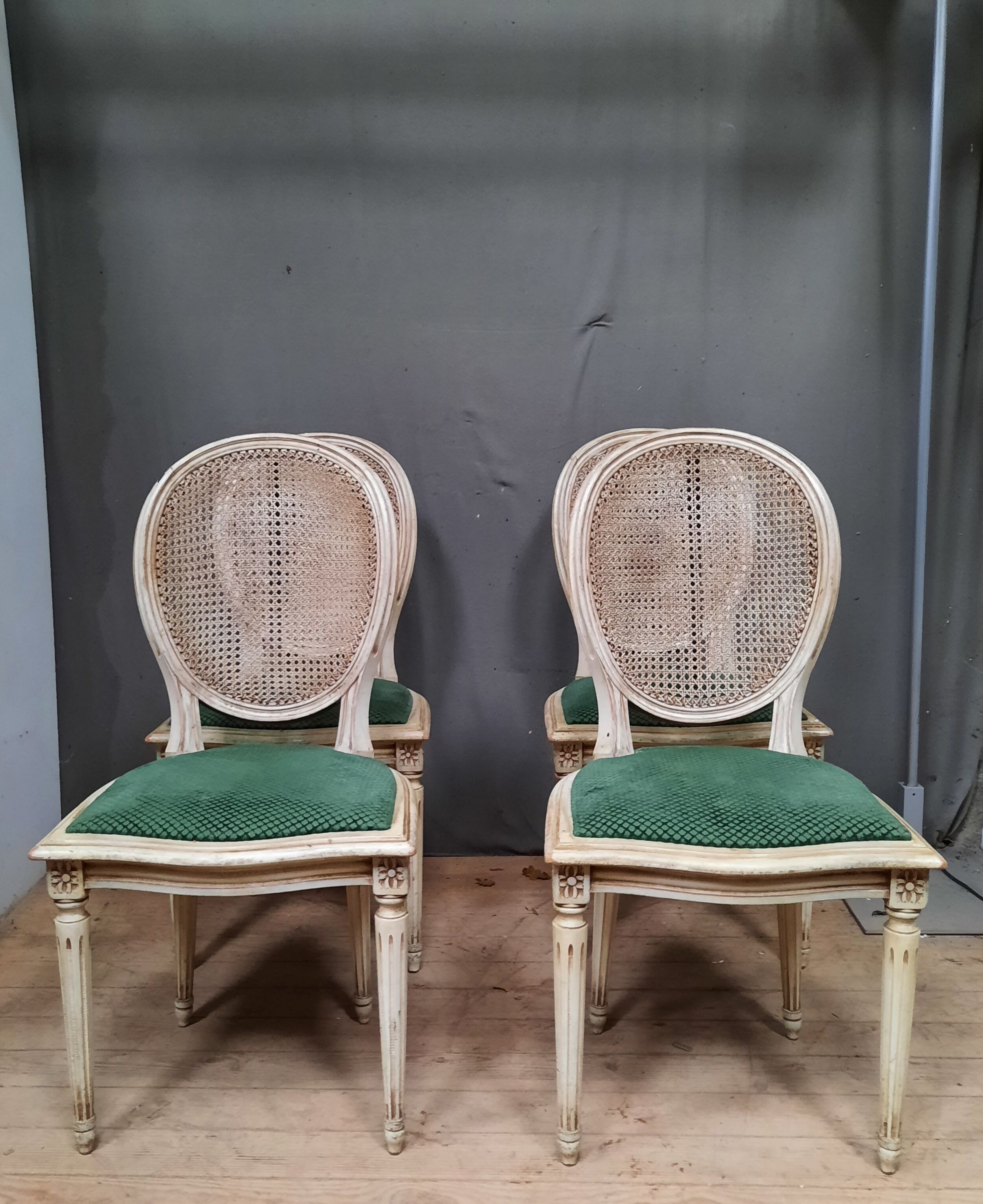 Suite of 4 Louis XVI style chairs