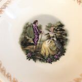 Compotier dish on porcelain piedouche mehun on yevre la gazelle retro