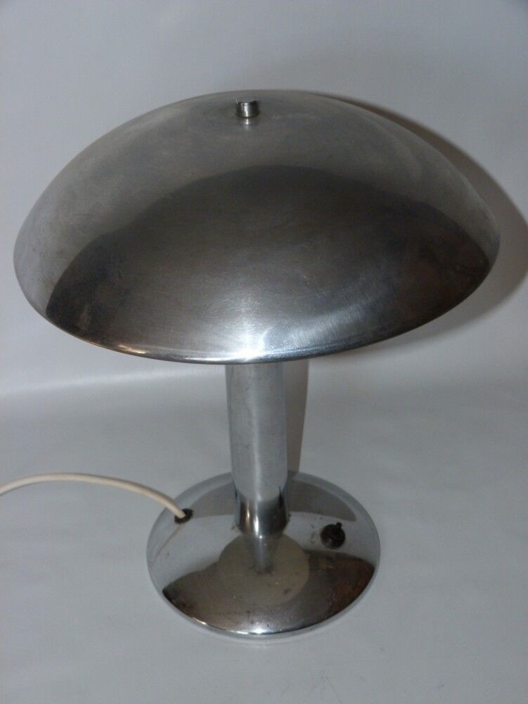 Chromed mushroom desk lamp by Prokop Miloslav 1930s