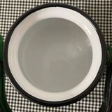 Green and black enamel coffee pot