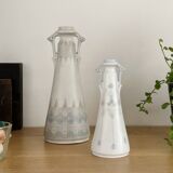Pair of soliflore vases - Art Nouveau - Marked Marmorzellan on the reverse