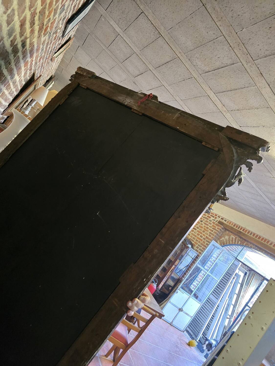 Napoleon III style panoramic mirror