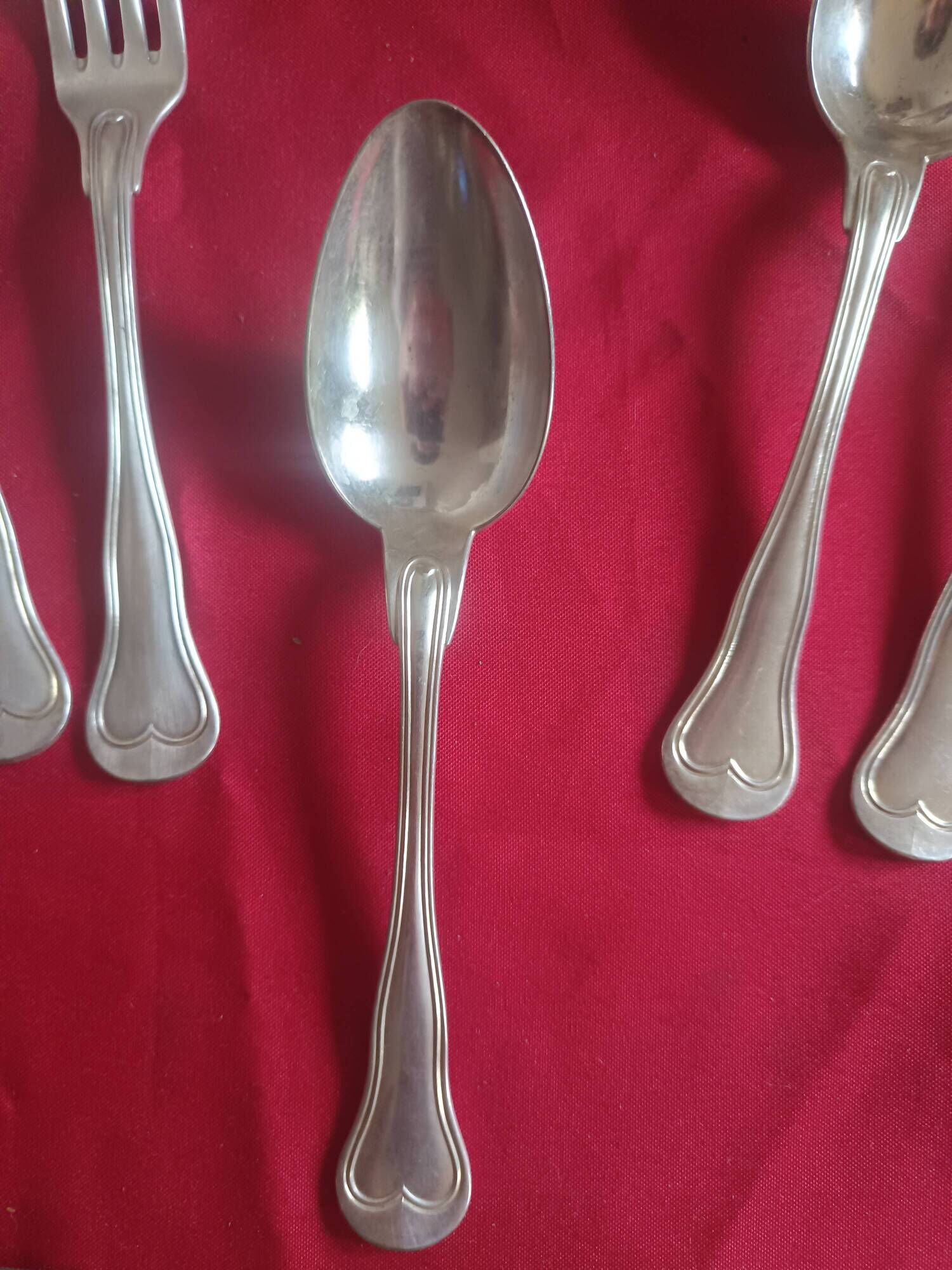 set of antique Cristofle cutlery model Chinon violin