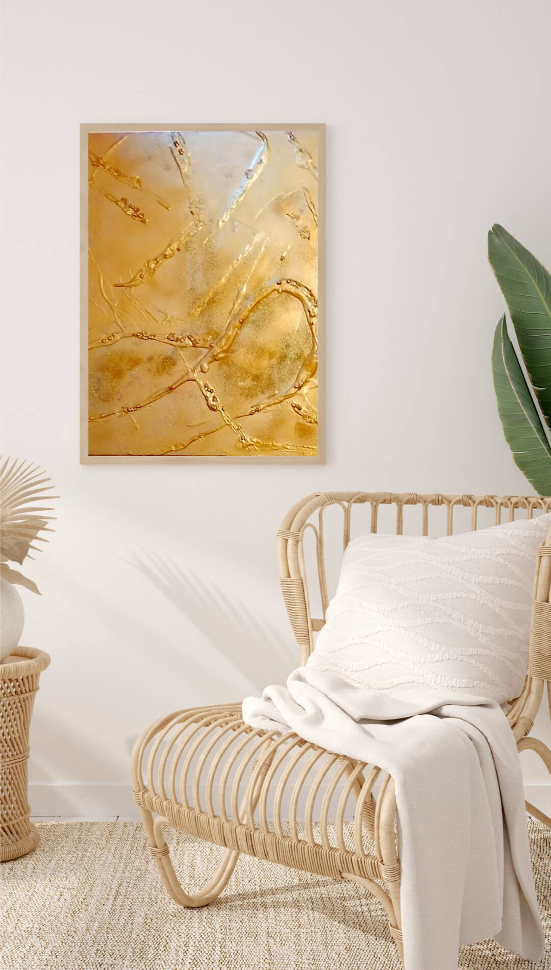 GOLD LOLLIPOP - J.VENDÔME - Unique contemporary abstract painting