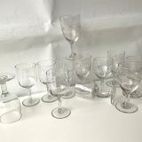 12 mismatched glasses