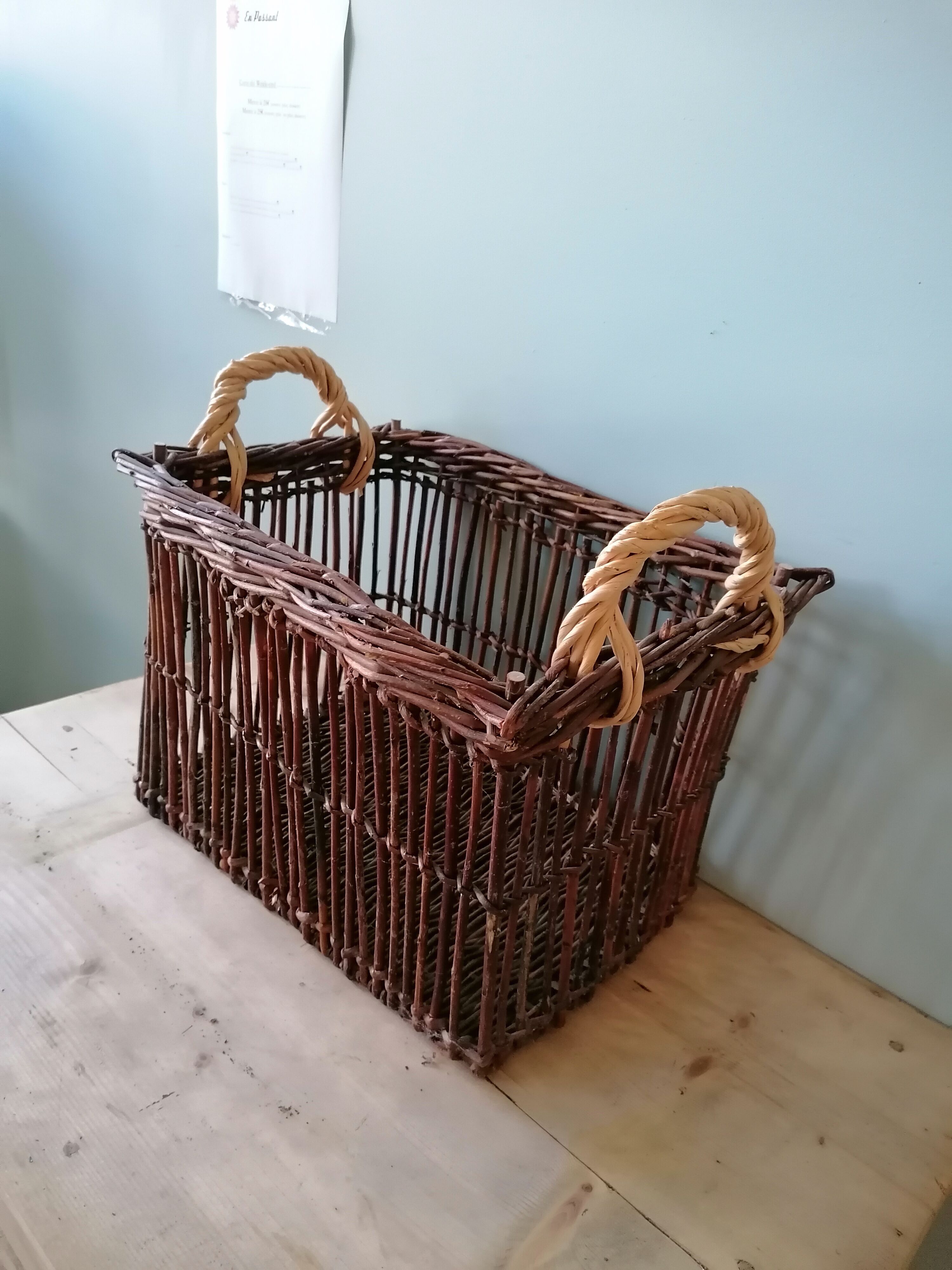 Wicker basket, rattan
