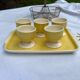 5 coquetiers et leur plateau de service Villeroy et Boch