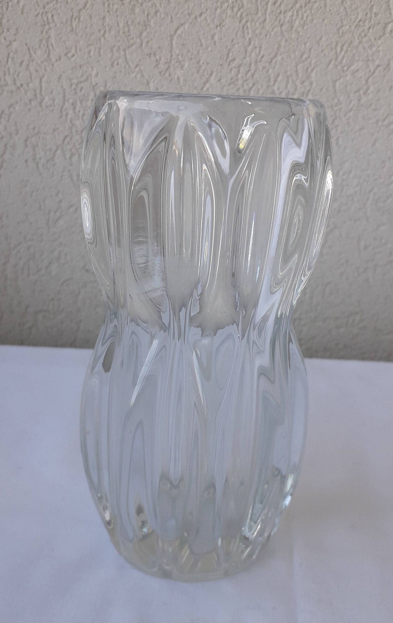 Pressed glass vase