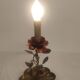 Wrought iron table lamp and gold leaf. France, 1950