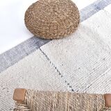 7x12 Soft Pastel Blue Handmade Vintage Rug, 206x357Cm