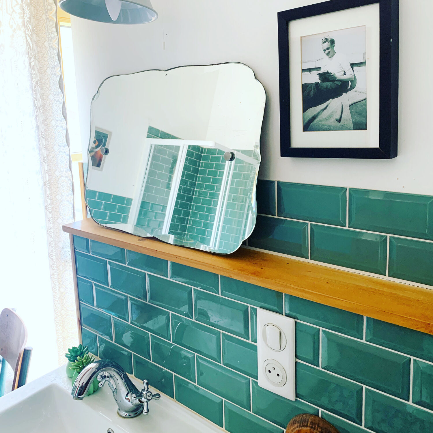 Art Deco beveled mirror