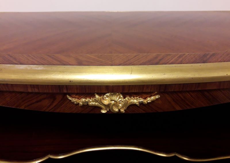 Library shelf, marquetry and gilded bronzes Napoleon III