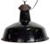 Industrial Black Enamel Factory Lamp with Cast Iron Top, 1950s