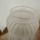 Lot 3 Tulipes jaune Ancienne en verre moulé dépoli art déco lustre, ab