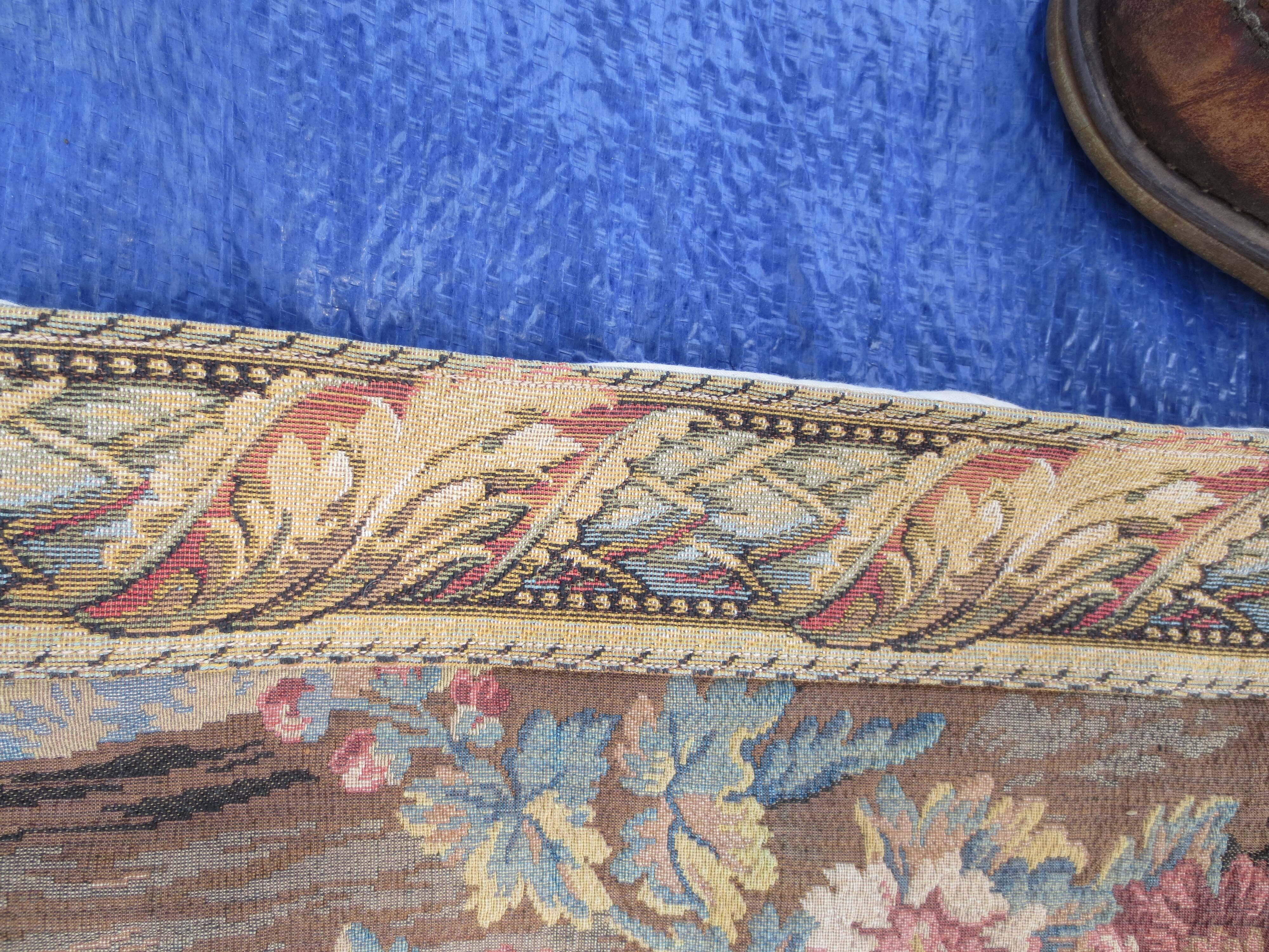 large antique wall tapestry, Aubusson style