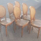 Lot de 6 chaises médaillons de style Louis XVI