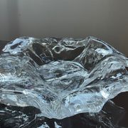 Vide poche vintage en verre moulé