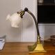 Art deco 1930s general electric brass goose neck table lamp