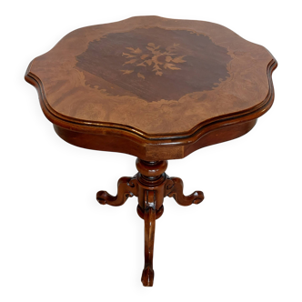 side table with marquetry