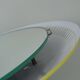 round mid century modern illuminated WALL MIRROR with metal frame 1950s