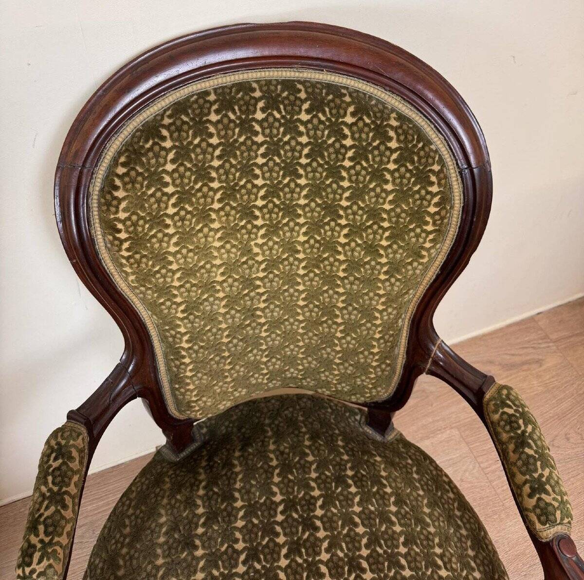 Paire de fauteuils style Louis XV en acajou époque XIXeme
