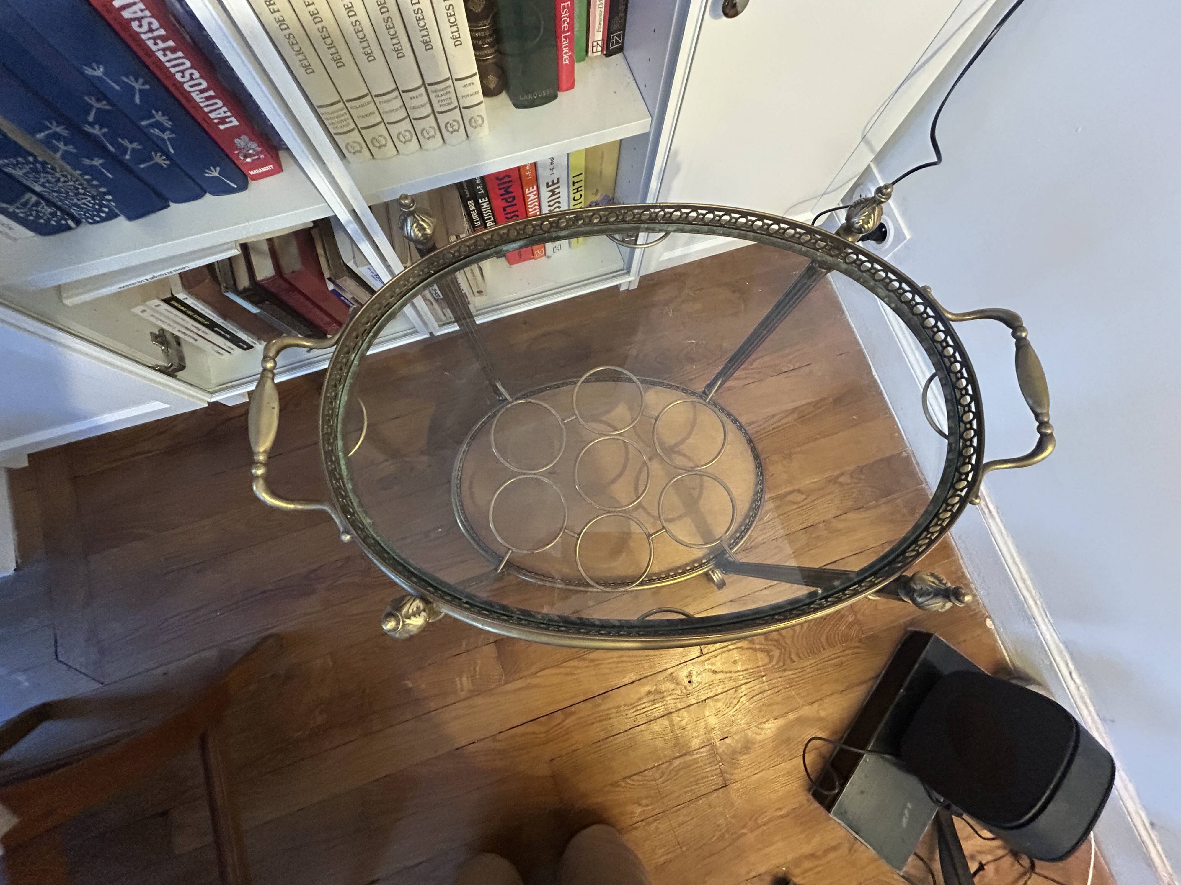 Louis XVI rolling dessert trolley