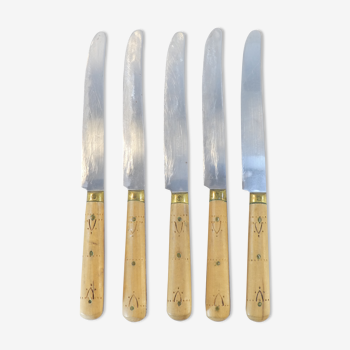 5 couteaux de table lame inox Chaperon nontron